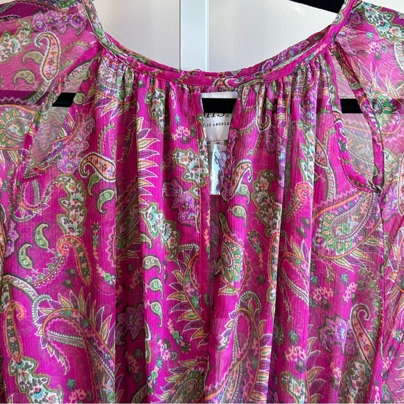 NWT MISA Leila Dress Sz Small Fuschia Paisley - Picture 6 of 12